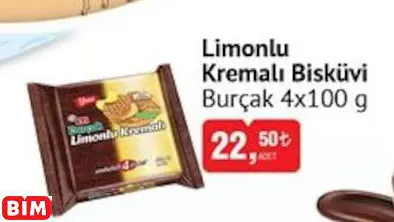 BURÇAK LİMONLU  KREMALI BİSKÜVİ